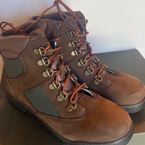 NIB TIMBERLAND FIELD LACE UP NUBUCK MENS/BOYS BOOTS SIZE 6 BROWN - Picture 7 of 17